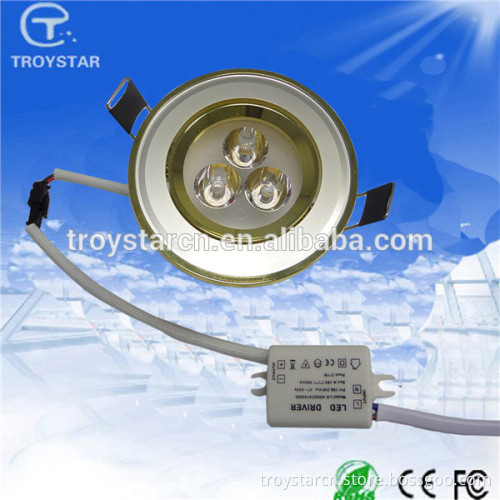 Restoration hardware false ceiling light white or golden 12v 3w power led recessed downlight with 75mm cut out is available
